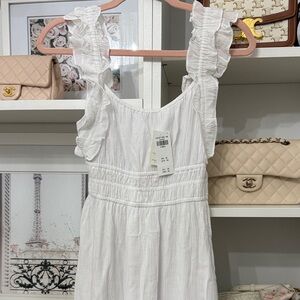 Abercrombie & Fitch White Gauze Midi dress XS
